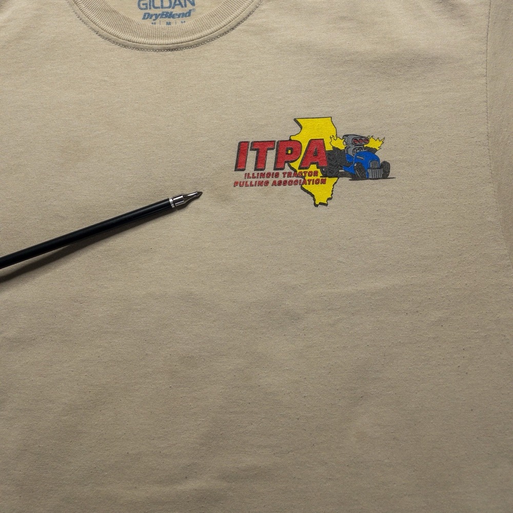 Vintage Y2k ITPA Tractor Pulling Shirt M Race Car Graphic Illinois Event Tee - Picture 5 of 10
